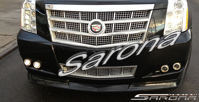 Custom Cadillac Escalade E.X.T.  SUV/SAV/Crossover Front Add-on Lip (2012 - 2013) - $375.00 (Part #CD-010-FA)